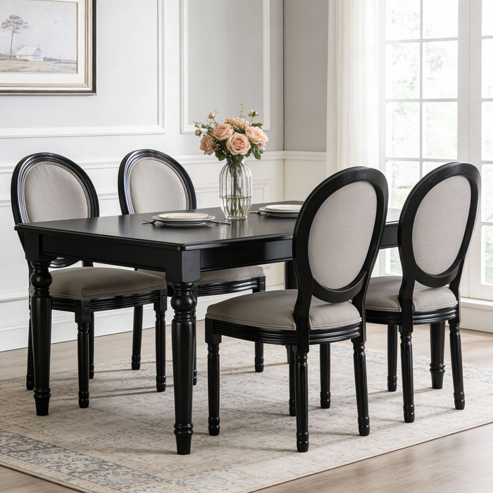 Upholstered & Round Back Dining Chairs (Set of 2) Home Essentials