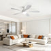 52" Ceiling Fan With 3 Color Dimmable LED Light, DC Reversible Motor, 6 Speed Settings Daily Nest