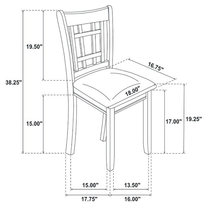 Lattice Back Side Chairs (Set of 2) Furniture Max