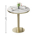 Round Bistro Table - Gold / White Home Essentials