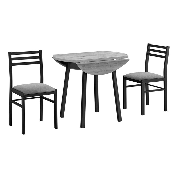 3 Pieces Dining Table Set, Small, Drop Leaf, Contemporary & Modern 8th Street