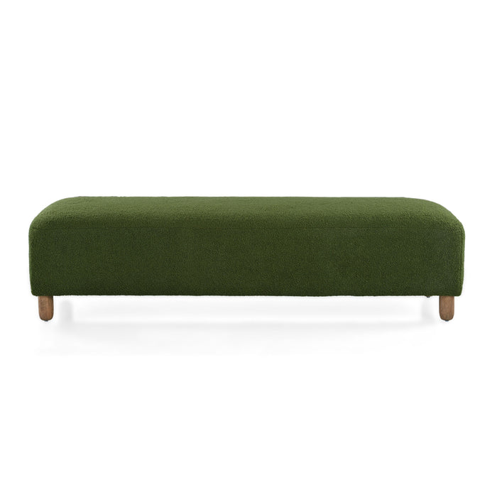 Contemporary Ottoman With Foam Cushion And Durable Upholstery