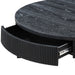 Tate - Round One Drawer Coffee Table - Black New Classic