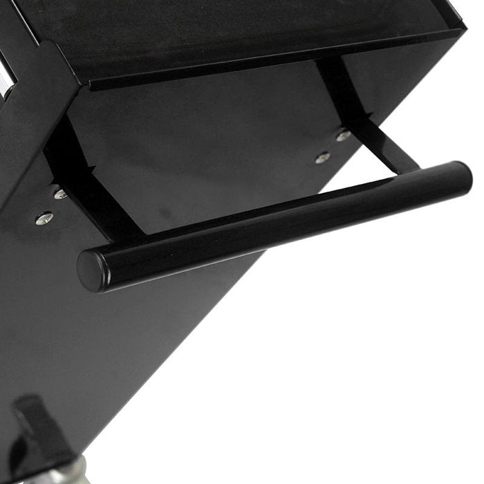 4 Drawers Multifunctional Tool Cart With Wheels - Black Steel