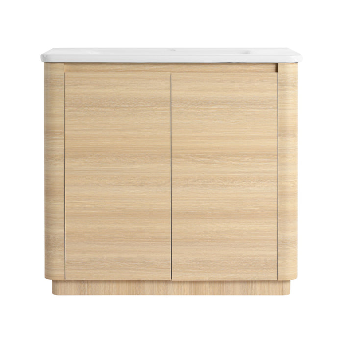 Freestanding Bathroom Vanity With Sink & 2 Soft Close Doors Home Essentials