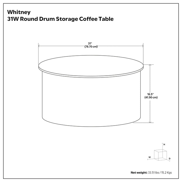Whitney - Handcrafted Metal Storage Table Simpli-Home