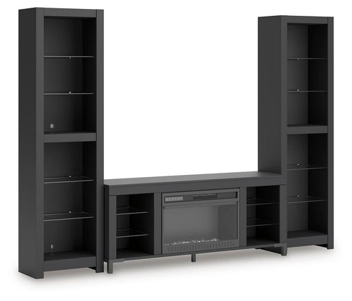 Cayberry - 3-Piece Entertainment Center With Electric Fireplace - Black Signature Design by Ashley®