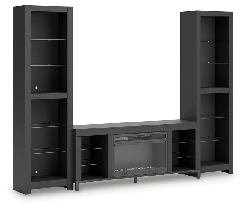 Cayberry - 3-Piece Entertainment Center With Electric Fireplace - Black Signature Design by Ashley®