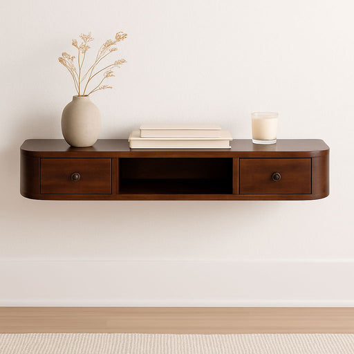 Lunar - 2 Drawer Floating Console - Chestnut Artisan Furniture