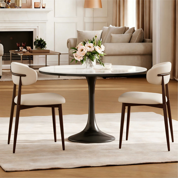 Upholstered Dining Chairs For Dining Room (Set of 2) - Beige Home Essentials