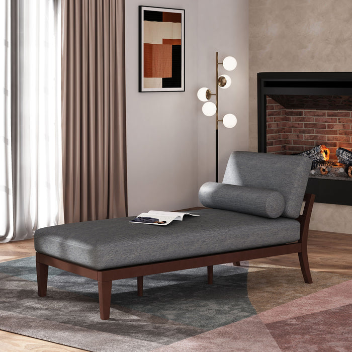 Chaise Lounge - Charcoal - Wood / Waterproof Fabric