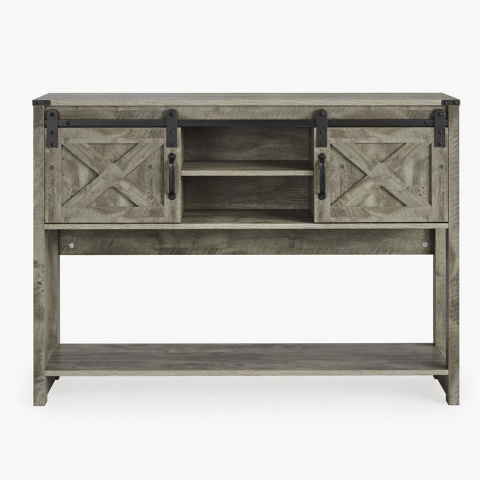 Farmhouse Entryway Table With Sliding Barn Door Home Essentials
