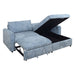 Finn - Loveseat With Pop Up Sleeper - Blue New Classic