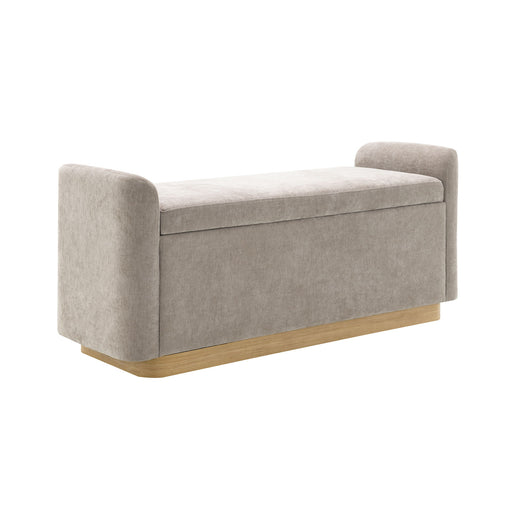 Upholstered Storage Bench With Safety Hinge Home Essentials