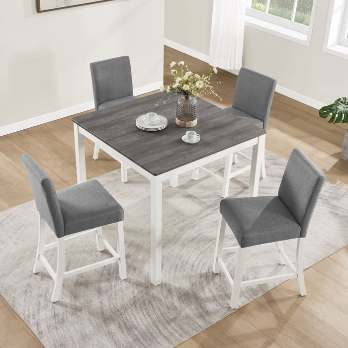 5 Piece Counter Height Table Set With 4 Chairs Home Essentials