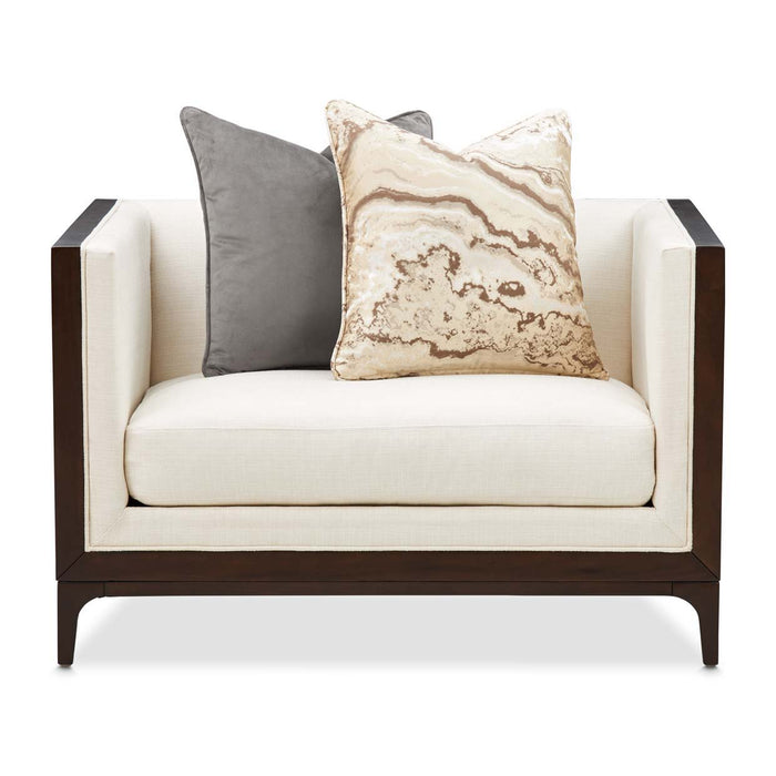 Belmont Place - Matching Chair - Cream / Espresso Michael Amini