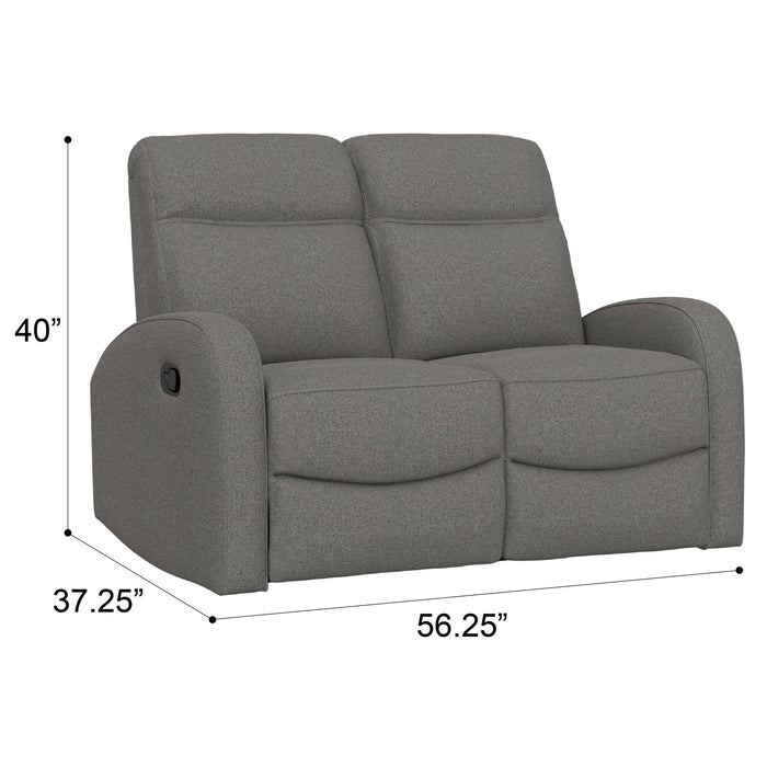 Manual Reclining Loveseat With Dual Seating Support For Living Room Emerald Home