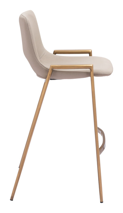 Desi - Counter Stool With Gold Legs (Set of 2) Zuo Modern