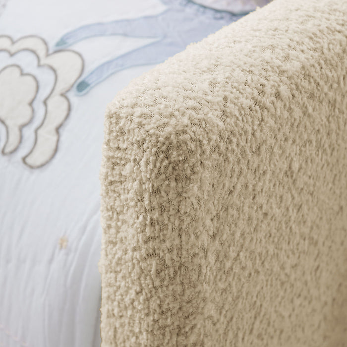 Cute Rabbit Ear Upholstered Platform Bed Frame With Safety Rail Home Essentials