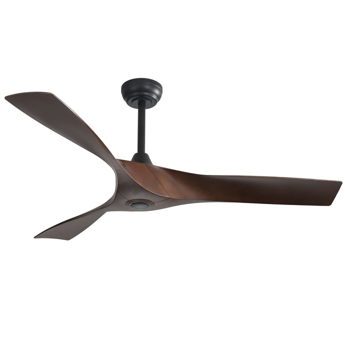 52" Blade Ceiling Fan Without Light, 6 Speed Reversible DC Motor For Living Room, Outdoor Use - Black Daily Nest