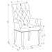 Vaughn - Upholstered Dining Chair With Tapered Legs And Nailhead Trim - Beige Furniture Max