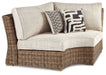 Beachcroft - Curved Corner Chair w/Cushion - Beige Signature Design by Ashley®
