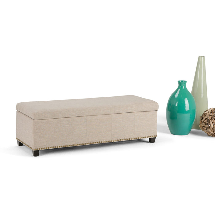 Kingsley - Upholstered Large Storage Ottoman Simpli-Home