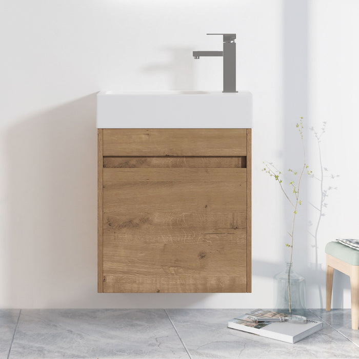Sink Floating Bathroom Vanity With Soft Close Cabinet Door Home Essentials