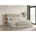 Merritt - Queen Bookcase Storage Bed With Tufted Headboard - Light Oak / Light Tan Furniture Max