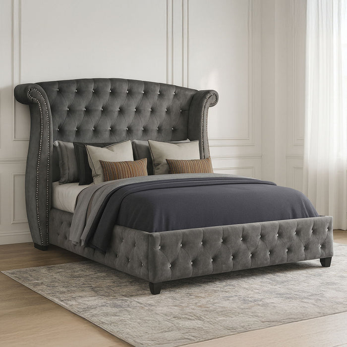 Sophia - Crystal Tufted Upholstered Bed Matrix Furniture Group