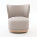 Curved Back Swivel Lounge Chair With Rotating Base For Home - Gray Home Essentials