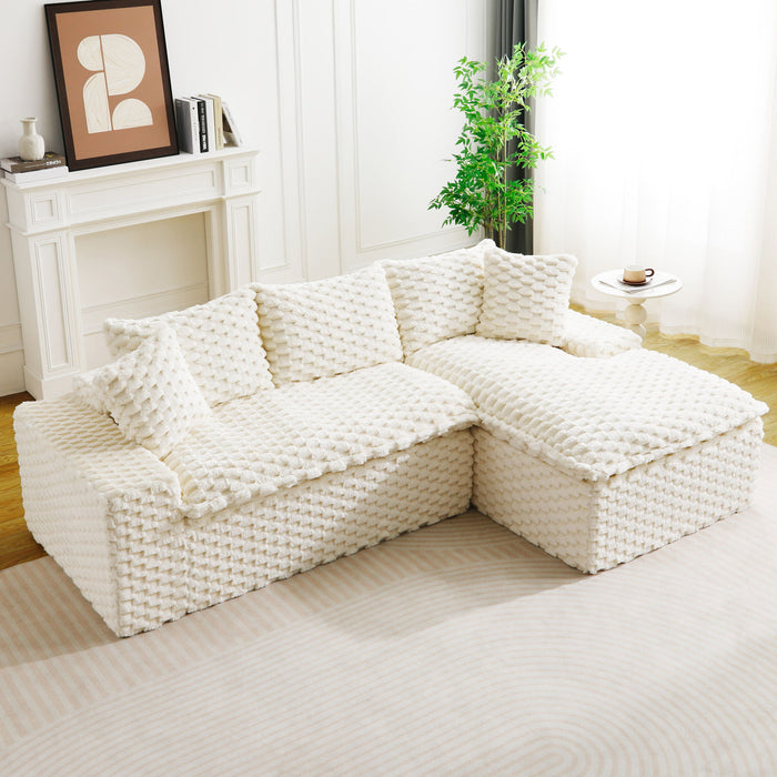 Modular Sofa, Convertible Twin Seat With Chaise Lounge Home Essentials