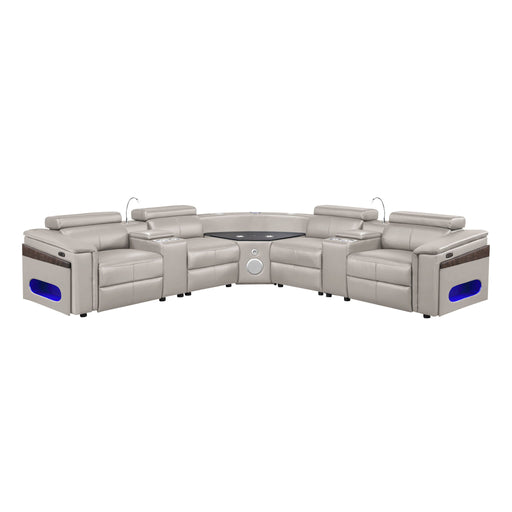 Nova - Sectional With Bluetooth Speaker, LED And Lifting Wine Cabinet Matrix Furniture Group