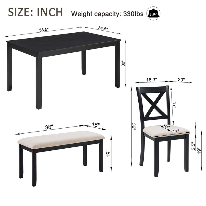 Kitchen Dining Set, Rectangular Dining Table Home Essentials