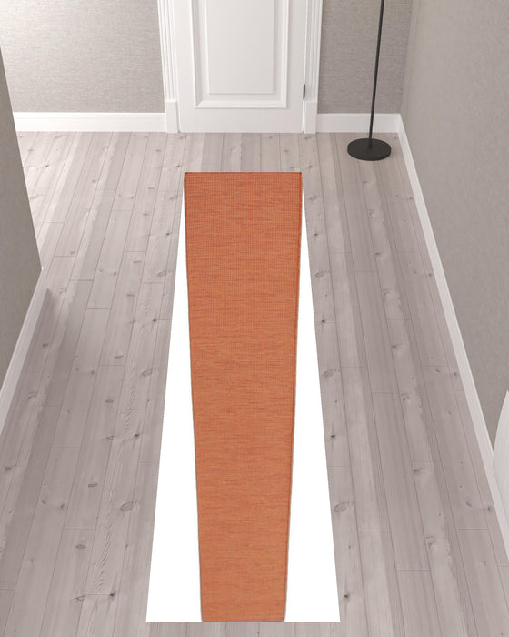 10' Power Loom Runner Rug - Rust