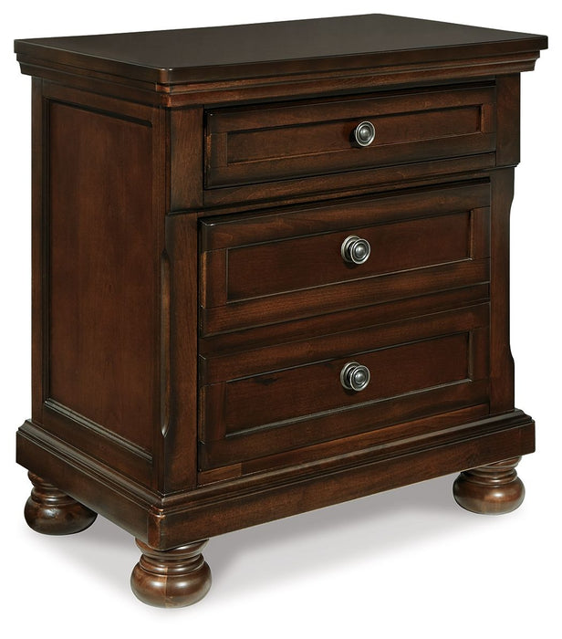 Porter - Two Drawer Night Stand - Dark Brown Millennium® by Ashley