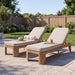 Outdoor Chaise Lounge With Cushion, 5 Position Adjustable Backrest Noble House
