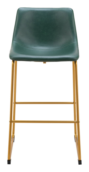 Augusta - Barstool (Set of 2) - Green / Gold