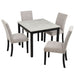 Modern 4 Person Dining Table Set With 4 Chairs Home Essentials