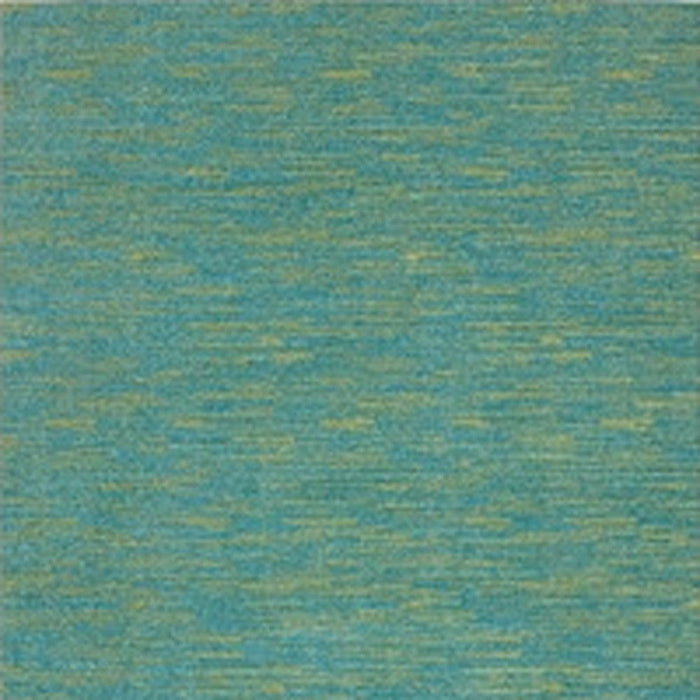 4' X 6' Striped Non Skid Indoor / Outdoor Area Rug - Blue / Green