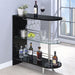 Karinna - 2 Tier Home Bar Table With Shelf - Silver Furniture Max