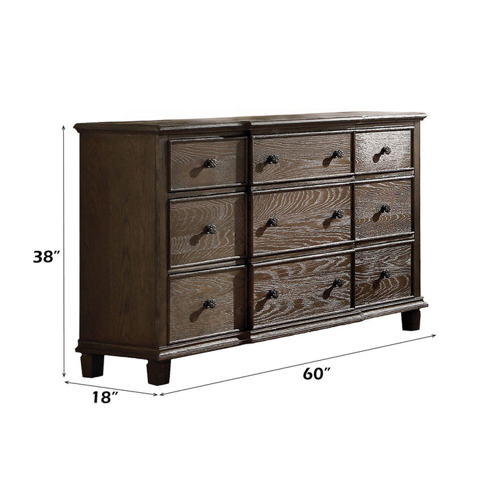 Baudouin - Dresser - Weathered Oak ACME