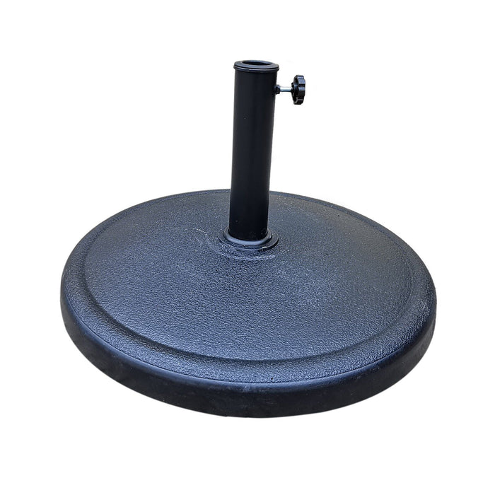 42 Pound Round Resin Umbrella Base - Black