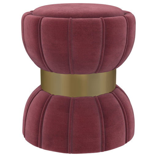 Inez - Round Upholstered Ottoman Furniture Max