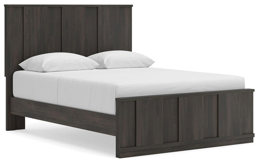 Shaehartin - Queen Panel Platform Bed - Dark Brown Signature Design by Ashley®