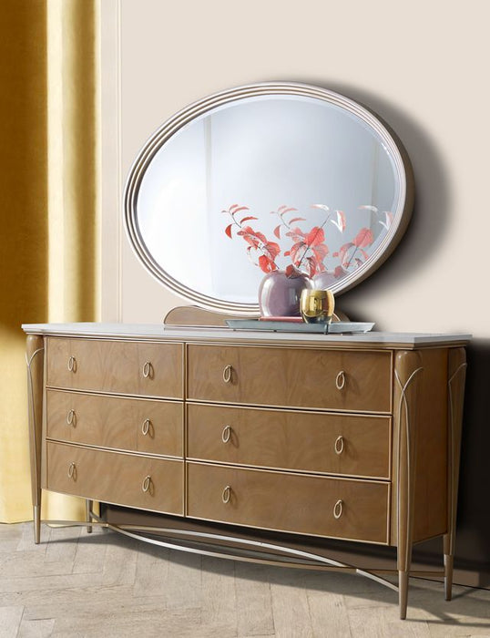 Villa Cherie - Dresser Mirror - Caramel