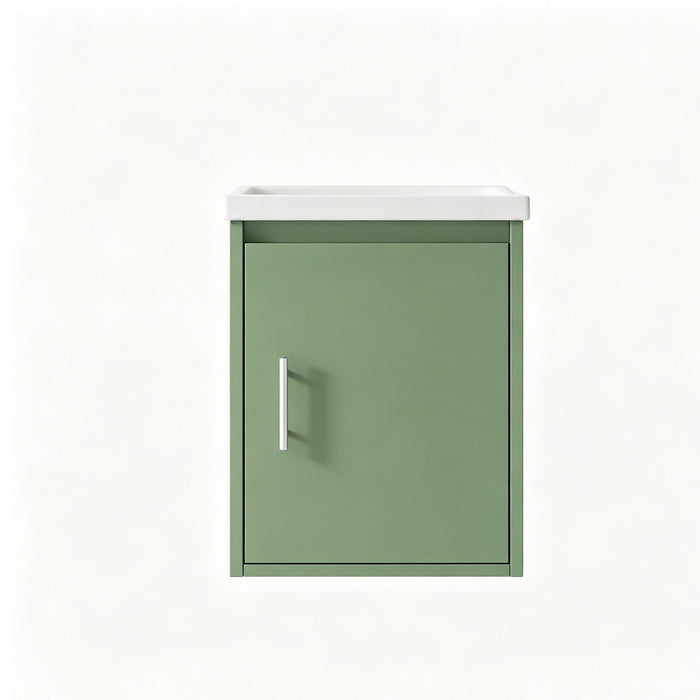 Floating Bathroom Vanity Combo, Wall Mounted Cabinet With Sink & Soft Close Doors For Small Bathrooms Home Essentials