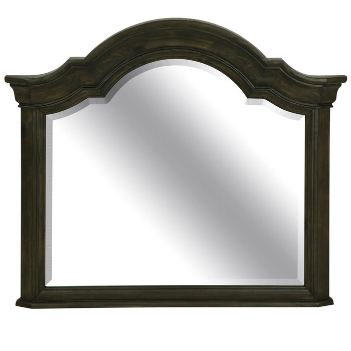 Bellamy - Shaped Mirror - Peppercorn Magnussen Furniture