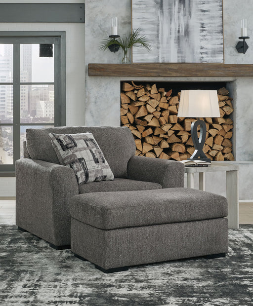 Gardiner - 2 Pc. - Chair And A Half, Ottoman - Pewter Signature Design by Ashley®