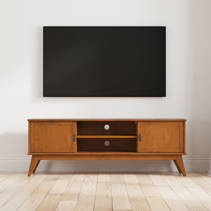 Draper - Handcrafted Mid Century Low TV Media Stand Simpli-Home